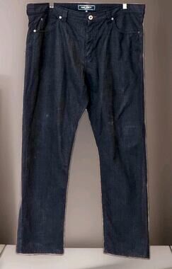 Halsey H44 Jeans Men's 40x34 Flat Front Pants 34x30 Dark Wash Denim Straight Leg